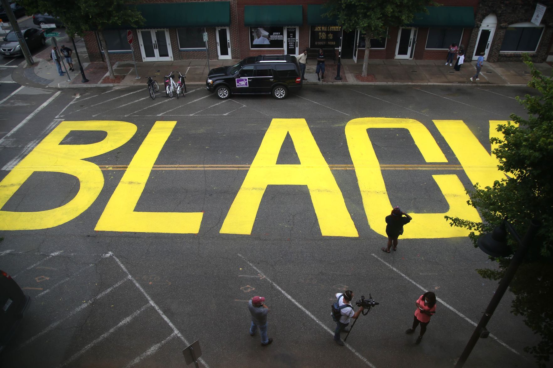 'Black Lives Matter' painted in Greenwood District